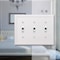Amerelle Amerelle Chelsea White 3 gang Stamped Steel Toggle Wall Plate 1 pk 149TTTW - alternate 3